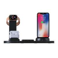 Amazon hot sale 3 in 1 fast wireless charging stand for iPhone for AirPods universal charger dock for Apple watch kickstand