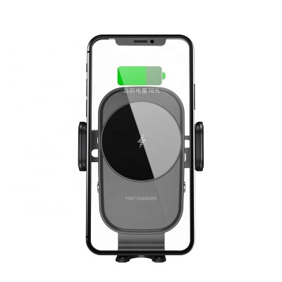 Automatic Smart Clamping Qi 15W Fast Charging Wireless Car Charger Mount