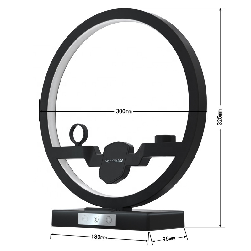 Multifunction 30W LED Lamp 10W Qi Fast Wireless Charger Dock Station